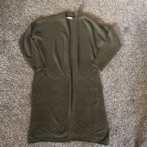 Forest green knitted duster